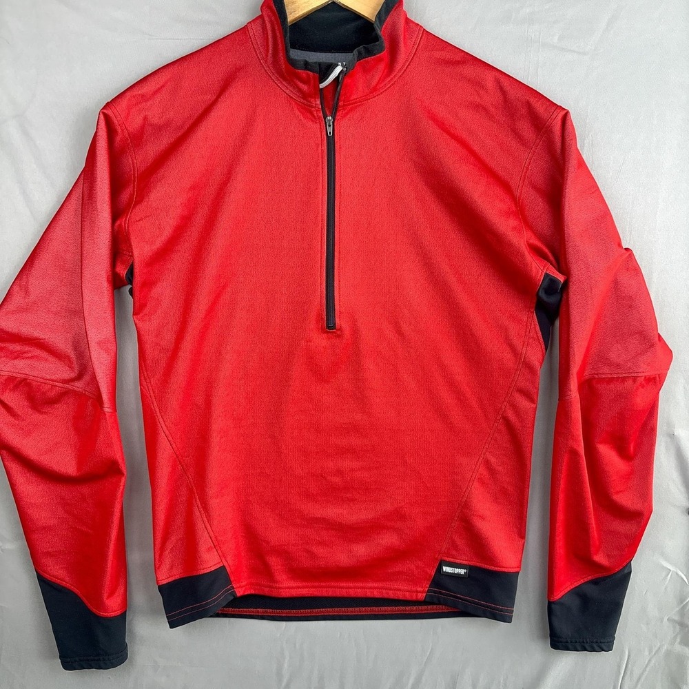 Mountain‎ Hardwear Windstopper 1/2 Zip Pullover Mens Large Red N2S Made in USA
